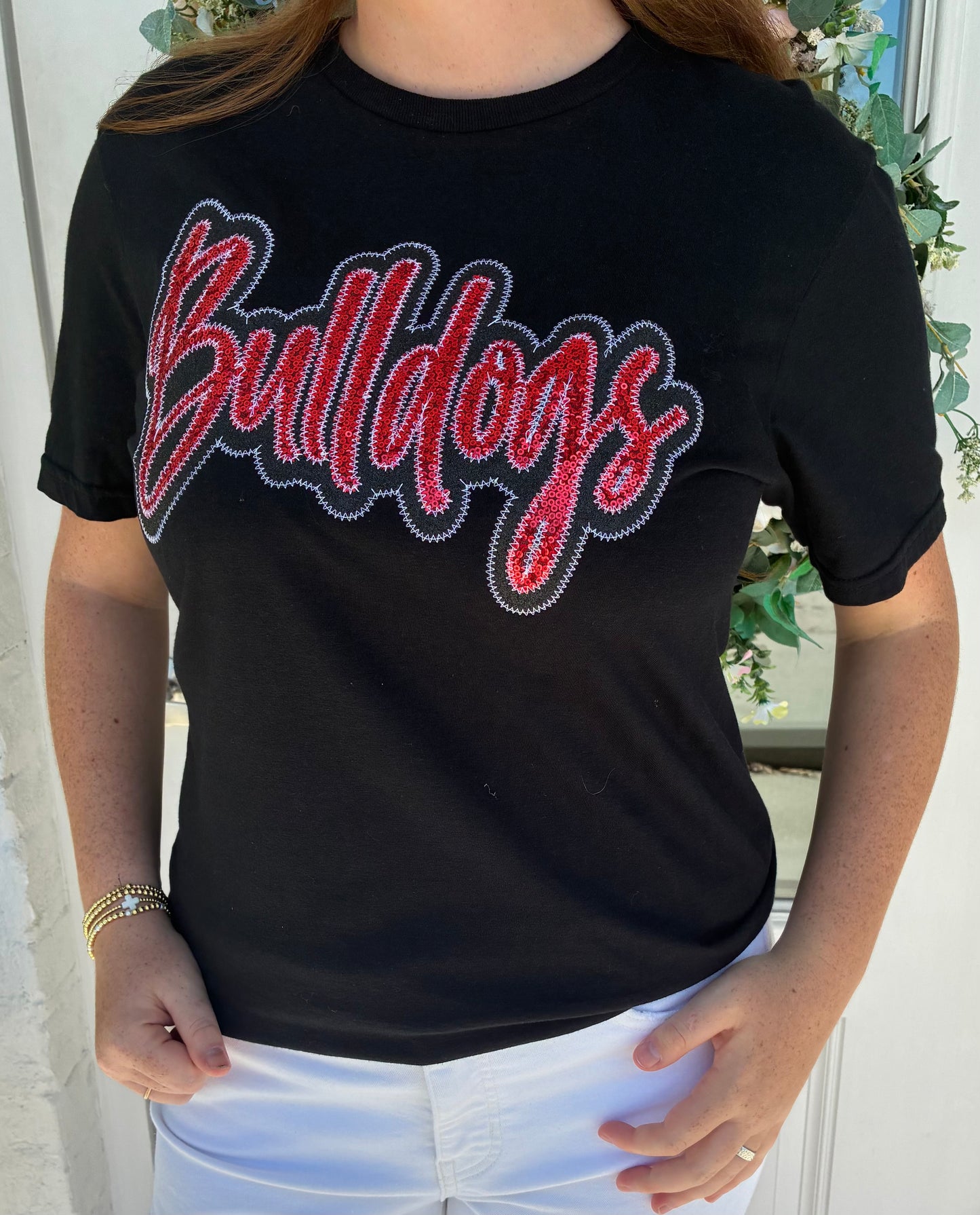 Bulldogs Sequin and Glitter T Shirt