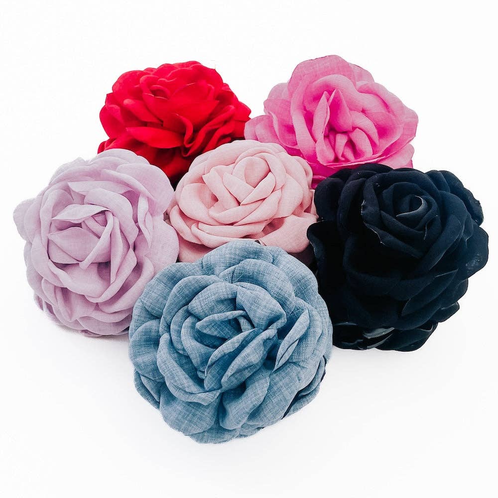Blooming Rose Hair Claw Clip Assorted Colors