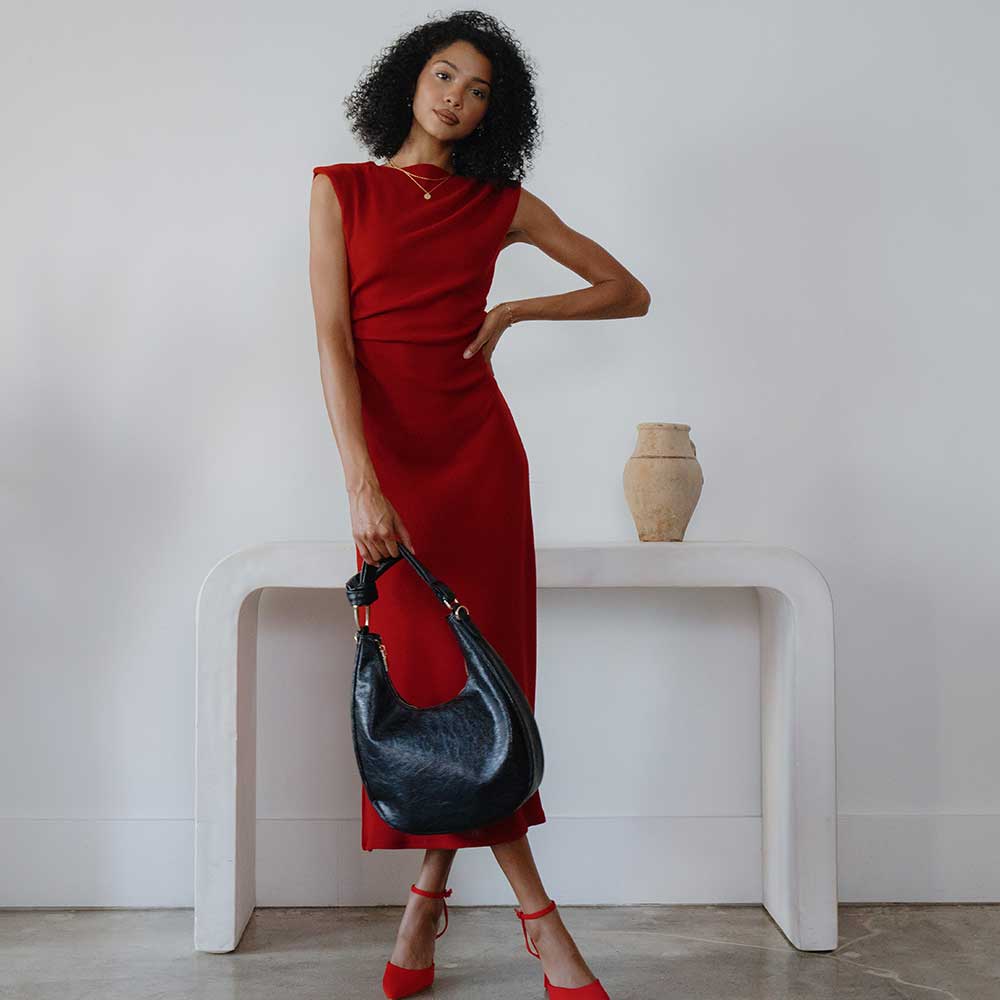 Lilie Silver Recycled Vegan Shoulder Bag
