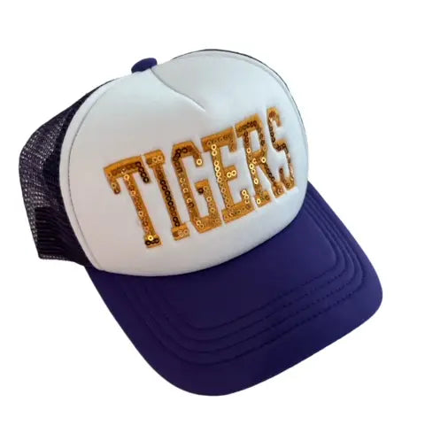 Tigers Sequin Trucker Cap