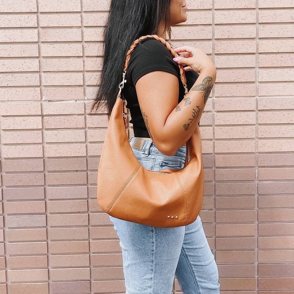 Brown Hattie Shoulder Hobo Bag