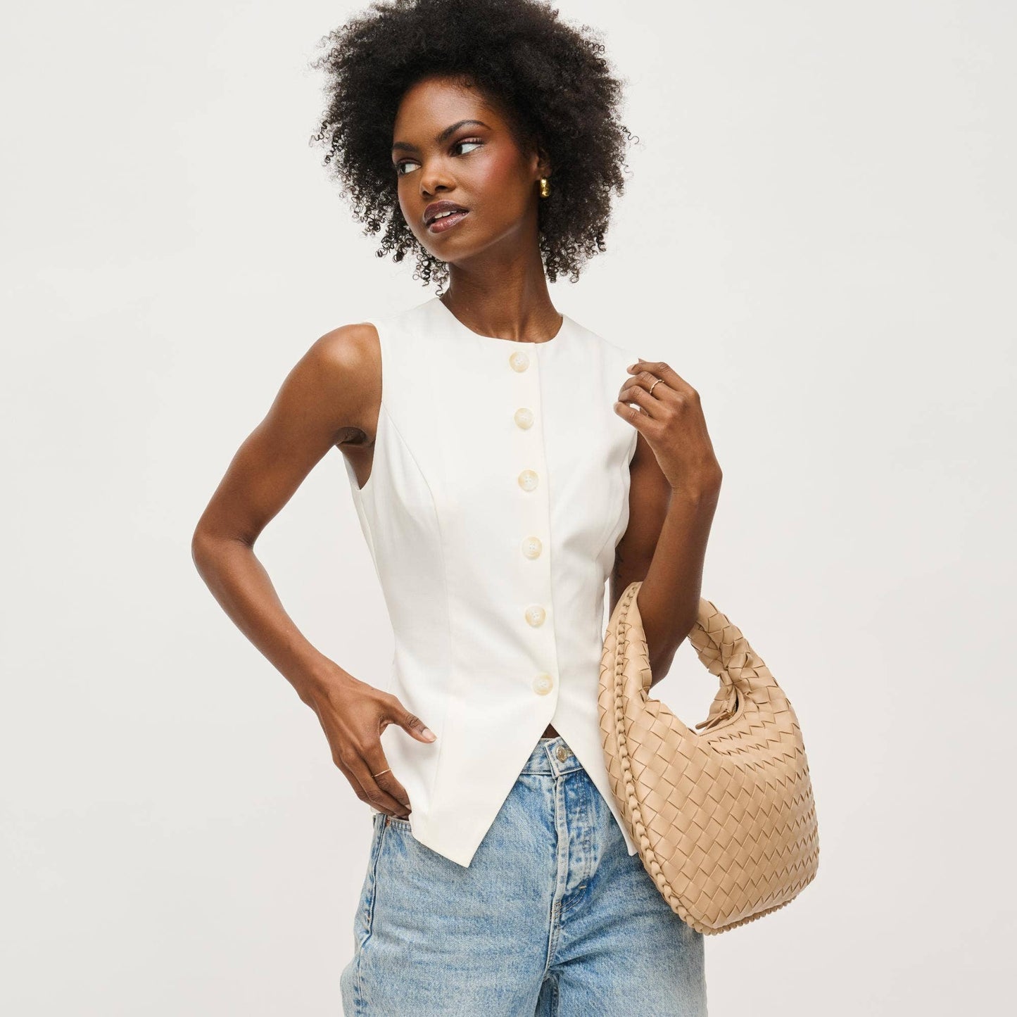 Wendy Woven Shoulder Bag