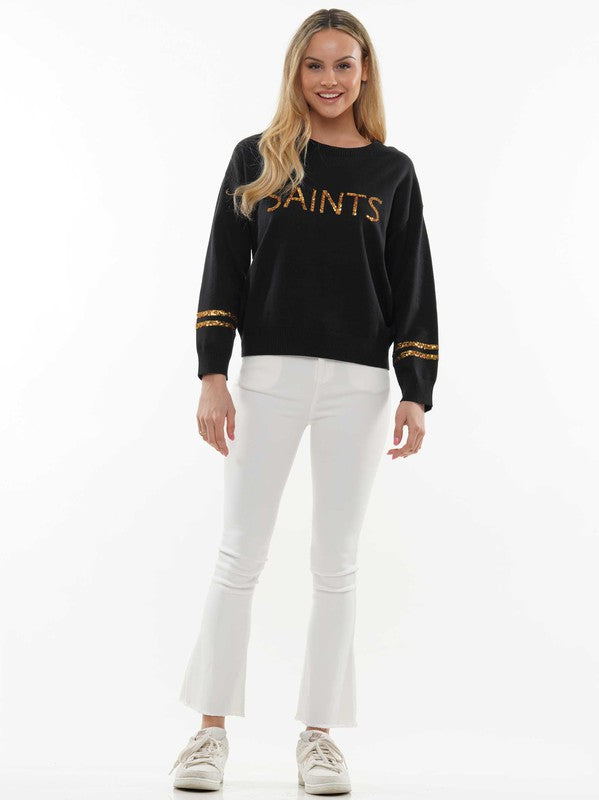 Saints Sequin Sweater