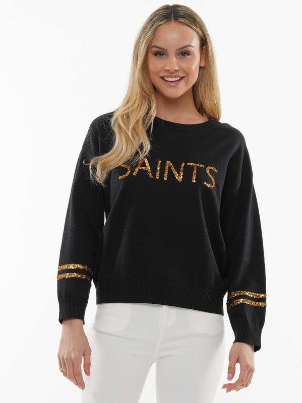 Saints Sequin Sweater