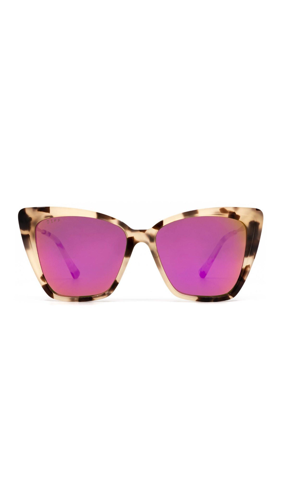Becky ll - Cream Tortoise + Pink Mirror