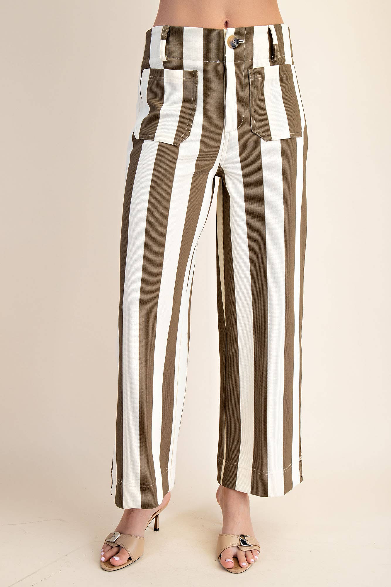 Brown Colette Cropped Wide-Leg Pants