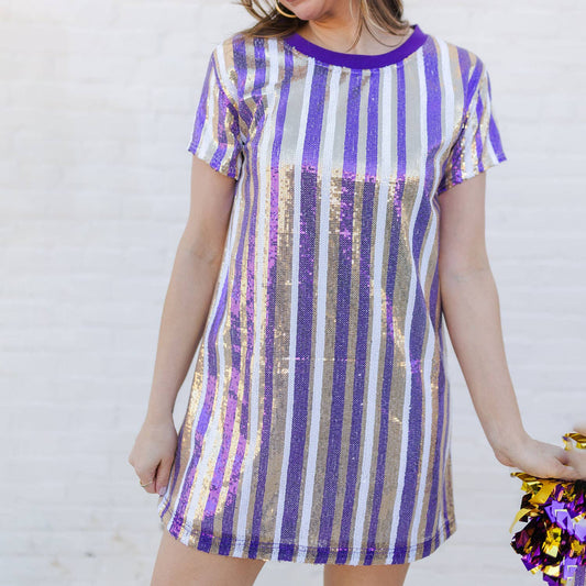 Dress Julia Purple & Gold