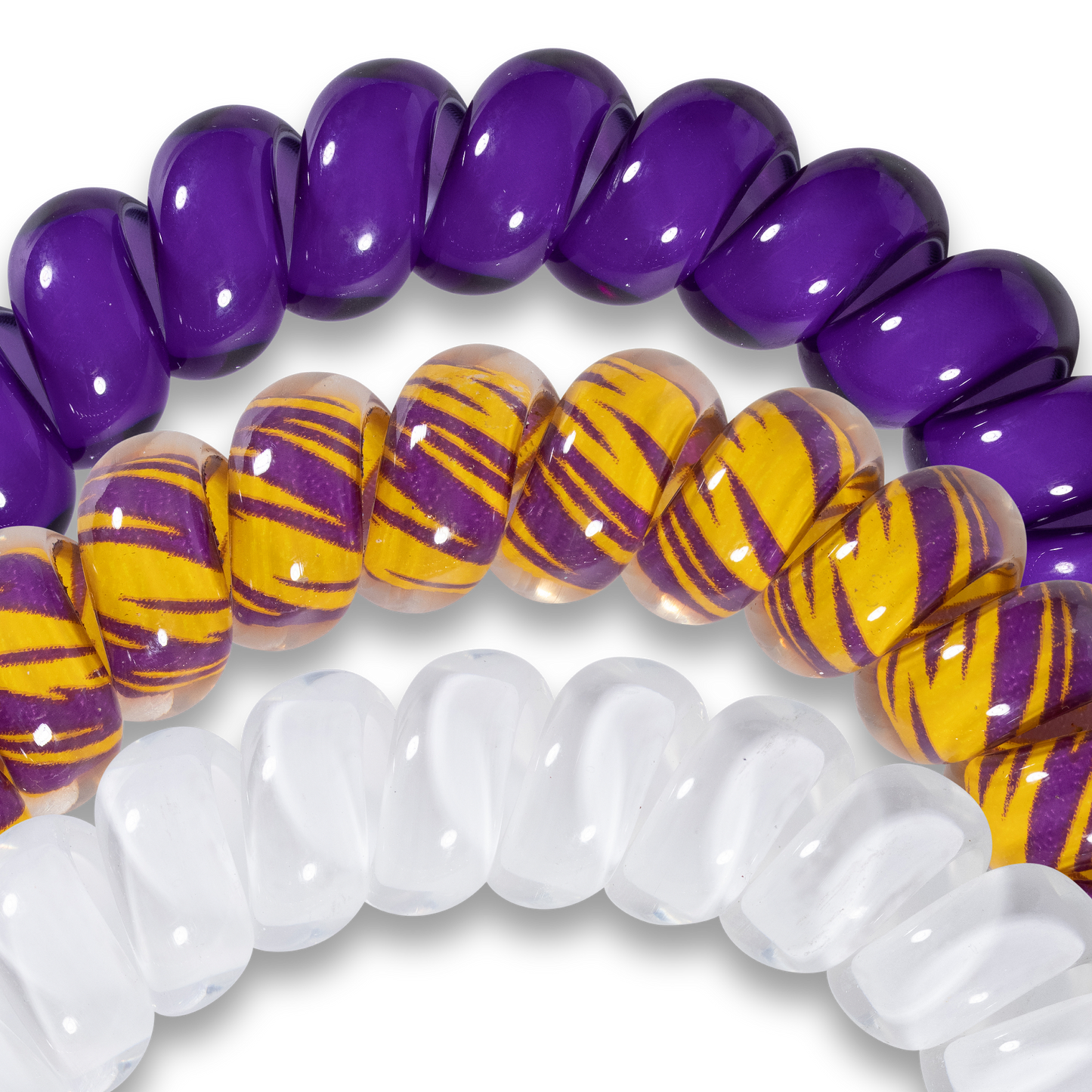 LSU Small Spiral Hair Coils Teleties