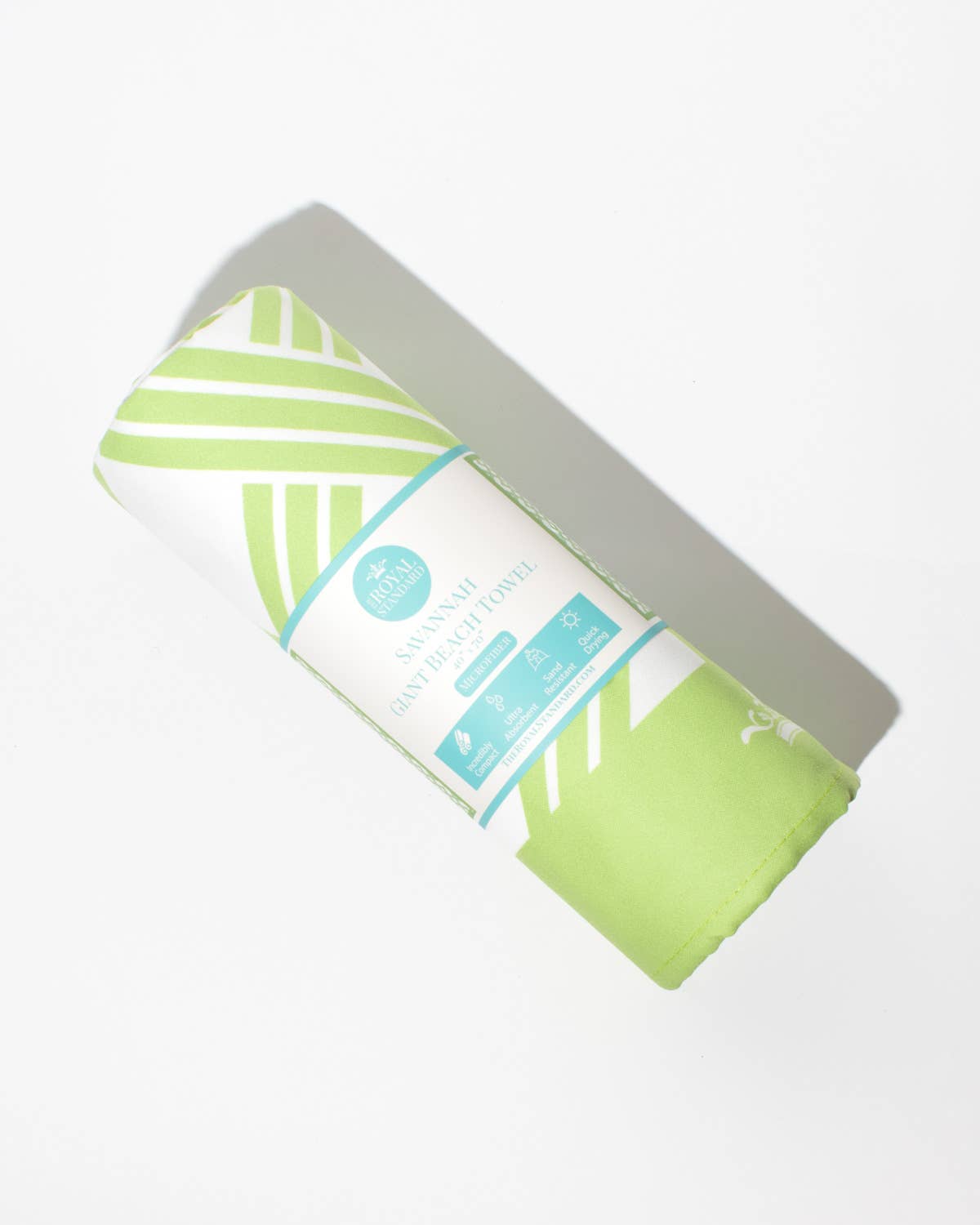 Savannah Giant Beach Towel Green/White 40x70