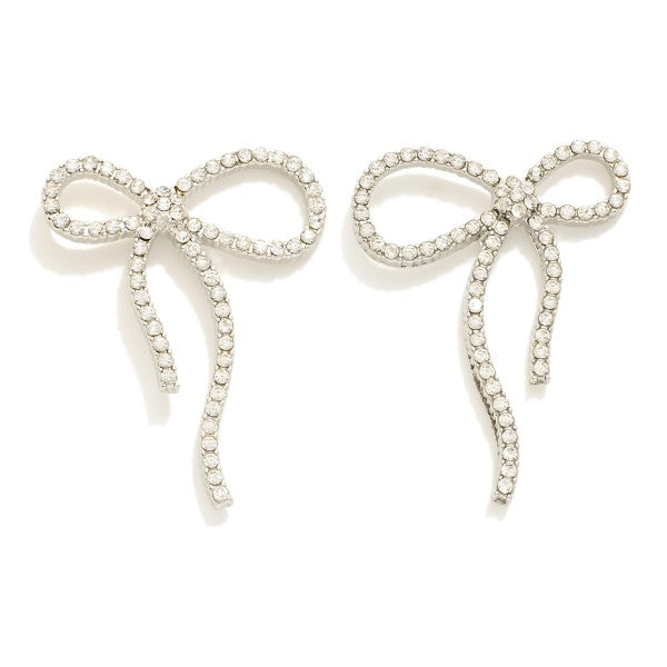 Rhinestone Bow Post