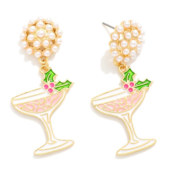 Christmas Cocktail Post Earrings
