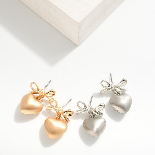 Metal Bow Heart