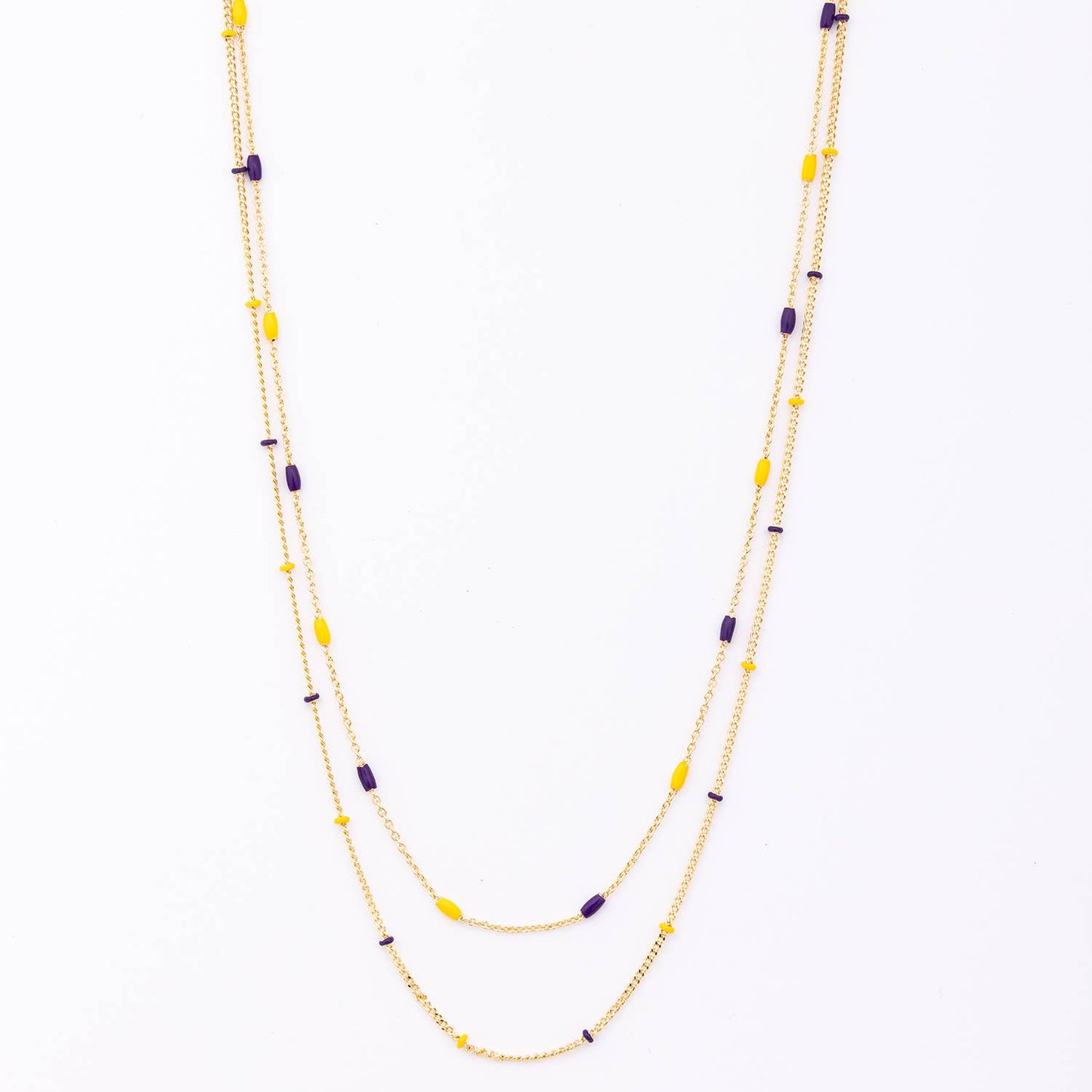 Lacy Purple & Gold Necklace