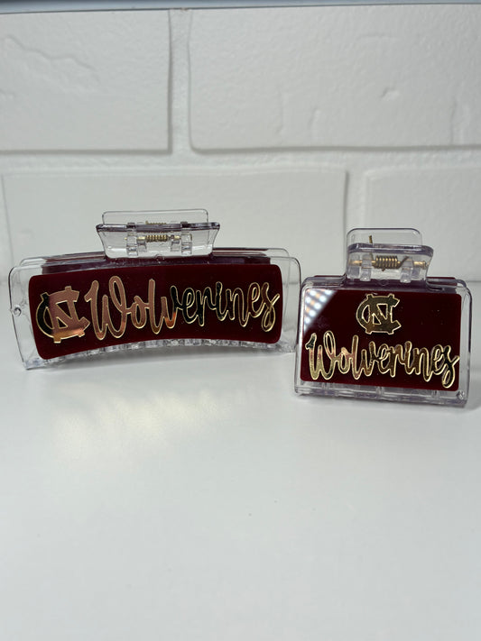 NCS Wolverines Hair Clip