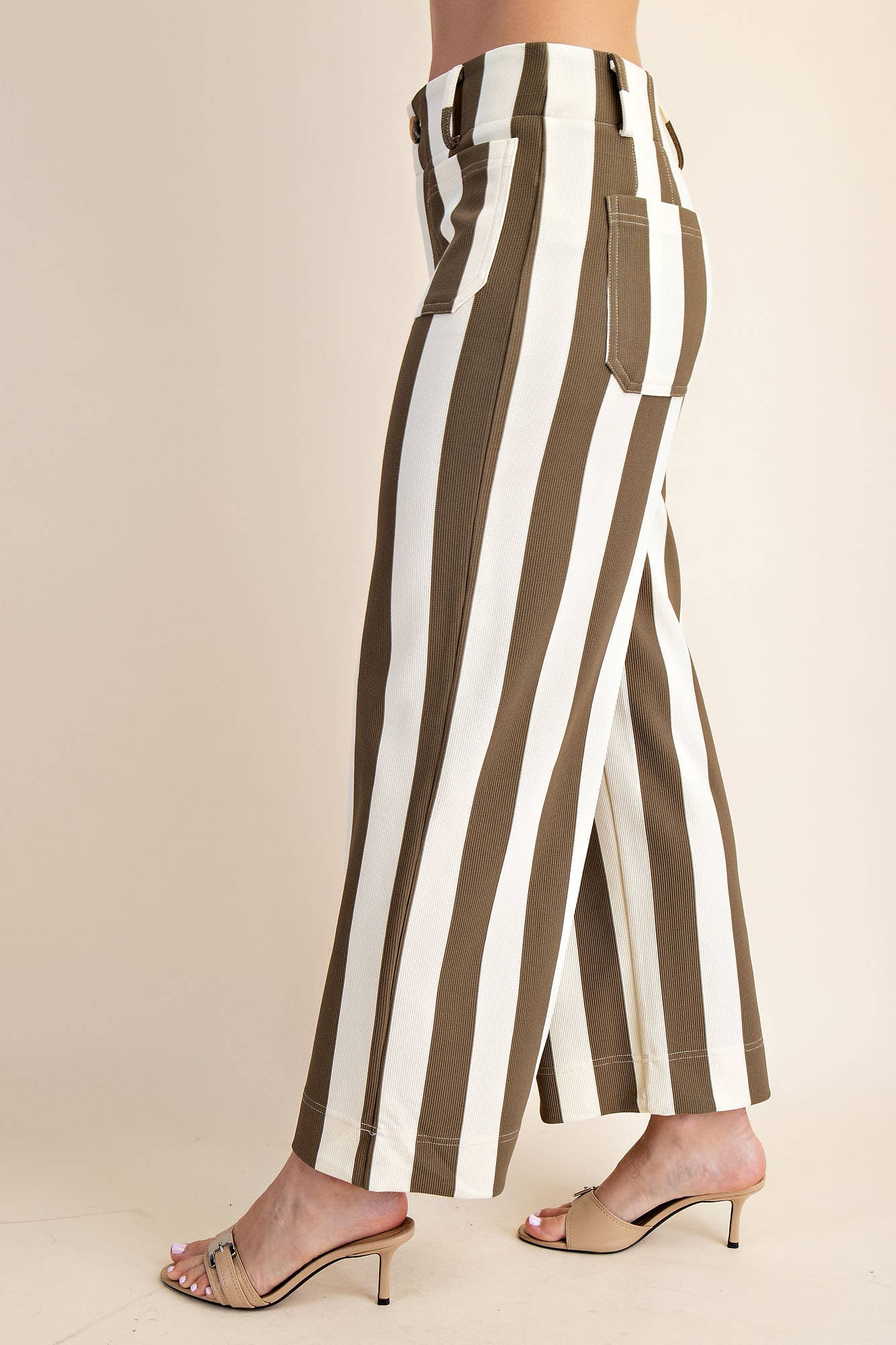 Brown Colette Cropped Wide-Leg Pants