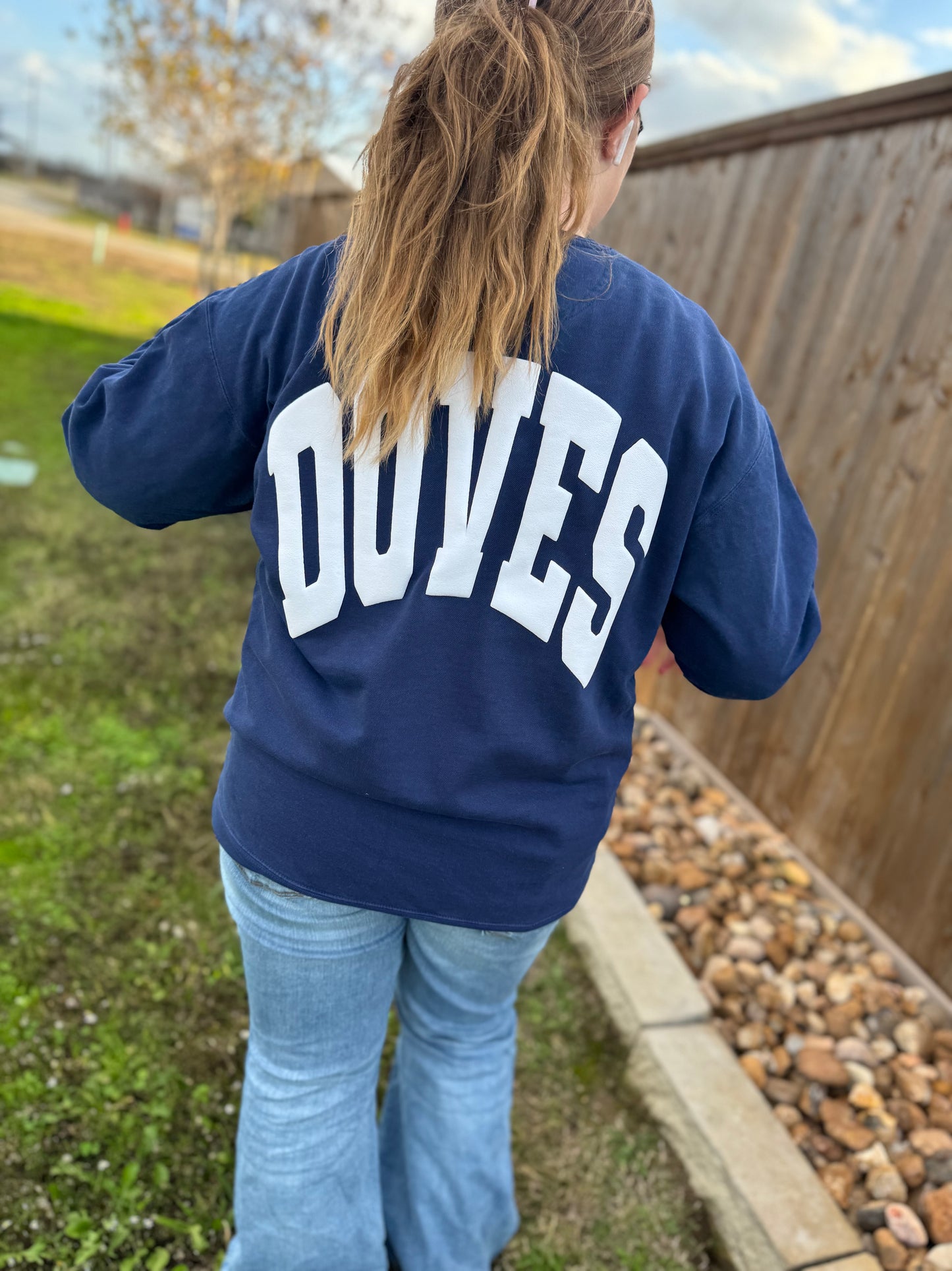 SSA DOVES Comfort Colors Embroidery and Puff Crewneck