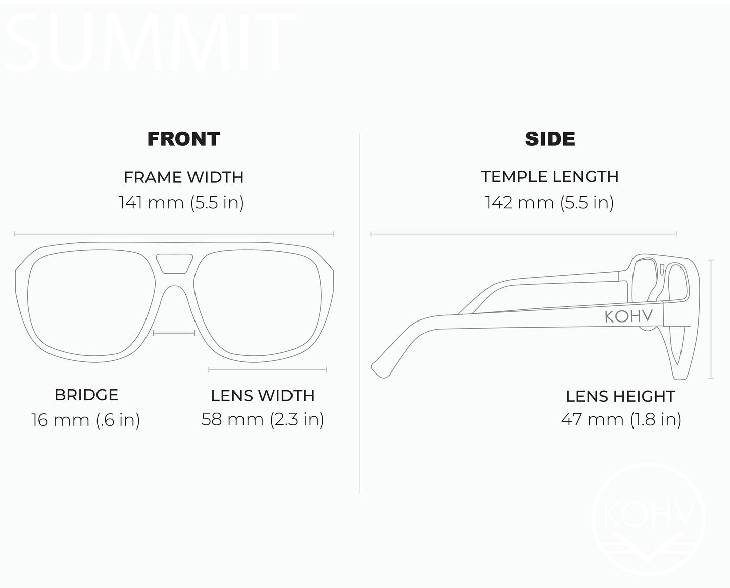 SUMMIT BRONZE Polarized Square Trendy Aviator Sunglasses