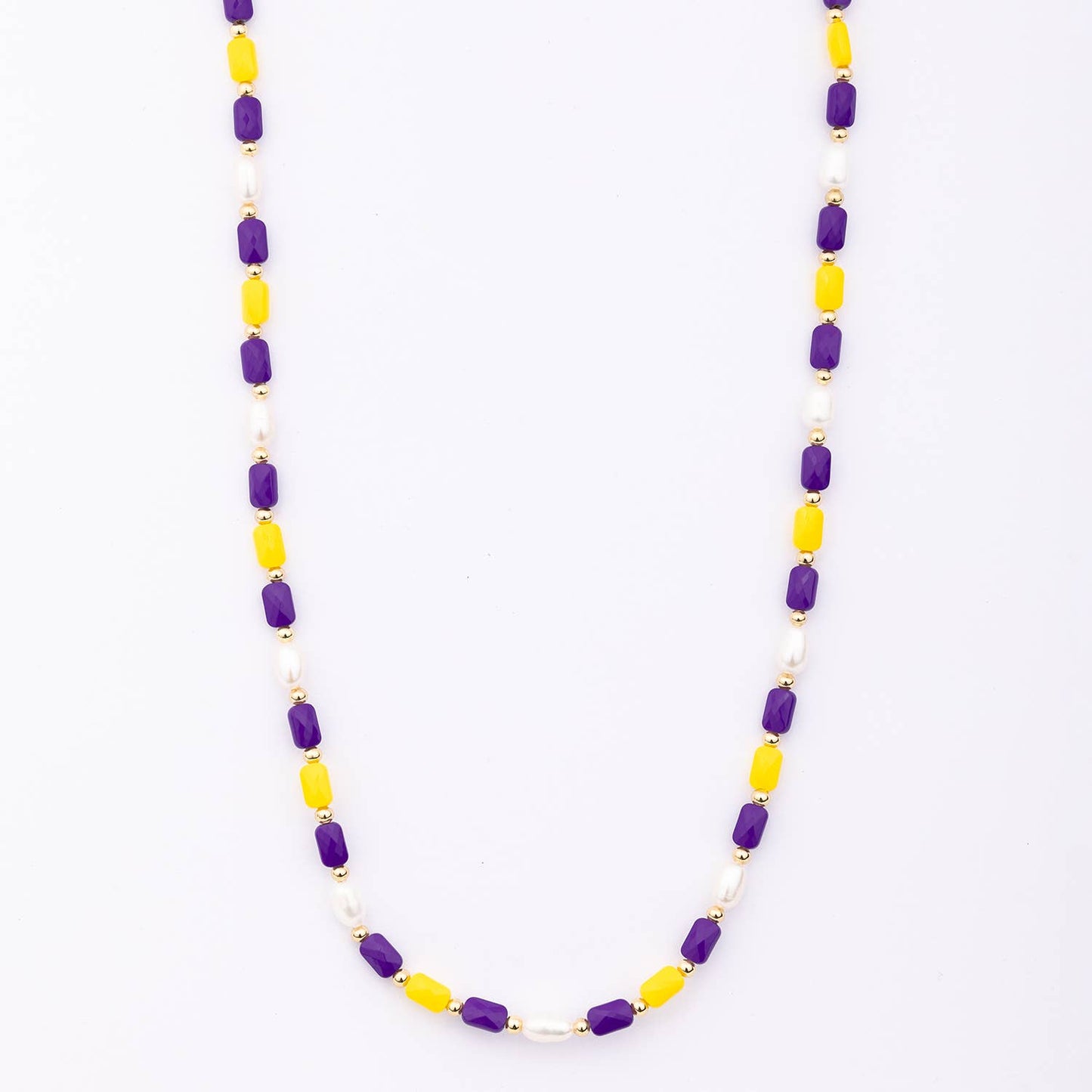 Clover Purple & Gold Necklace