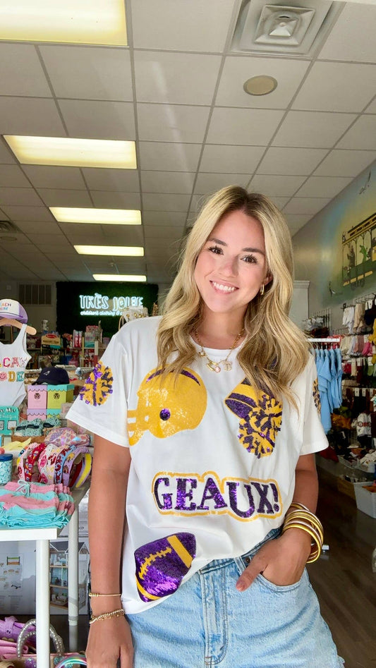 Let's Geaux Sequin Shirt