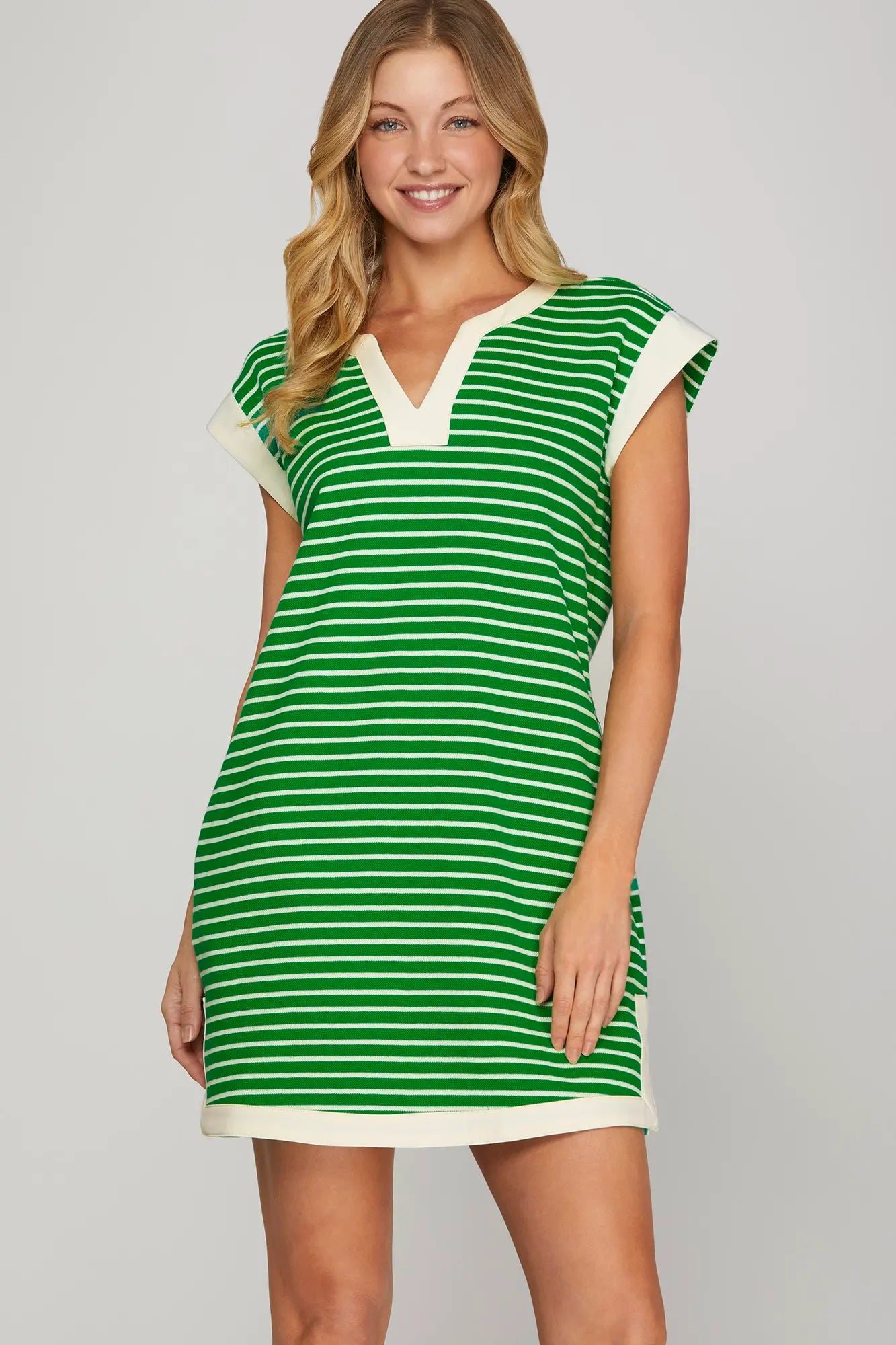 The Anywhere Green Stripe Dress
