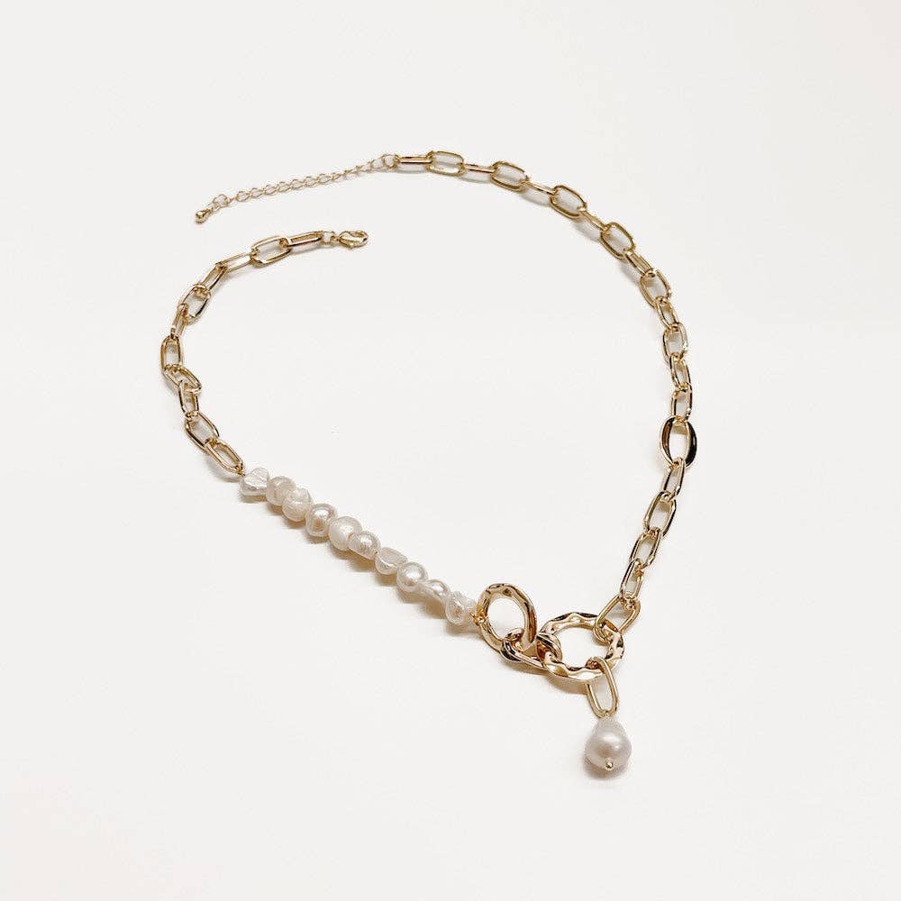 Pacific Pearl Link Chain Necklace - WATERPROOF