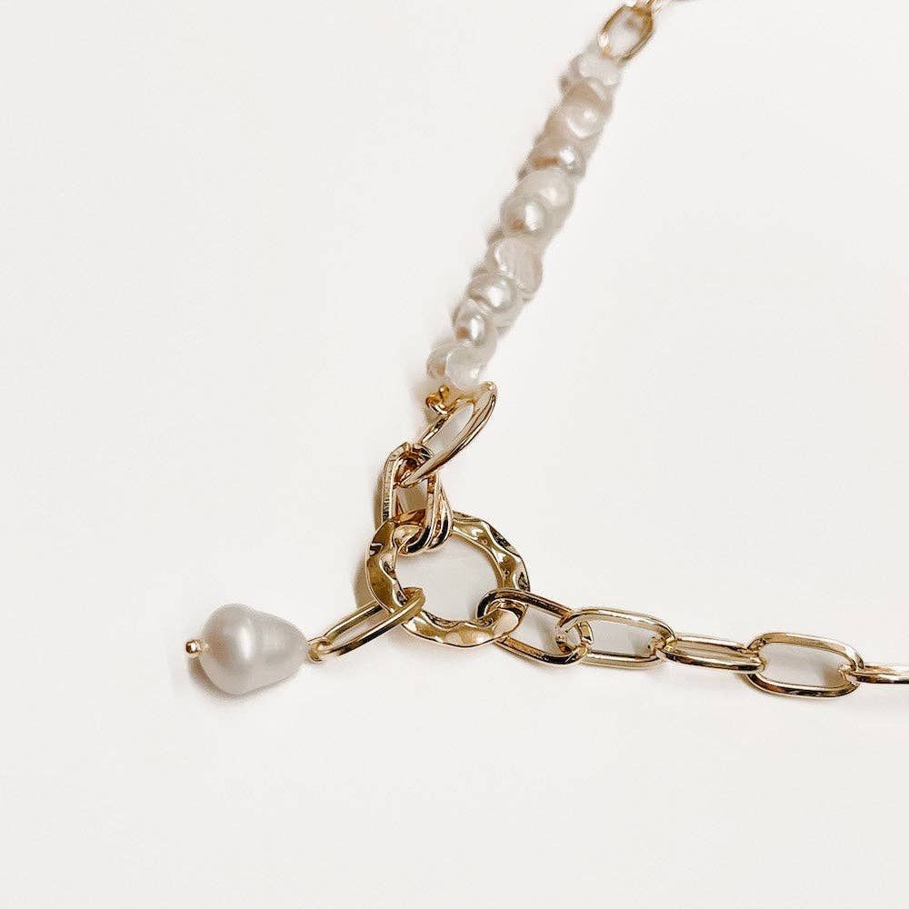 Pacific Pearl Link Chain Necklace - WATERPROOF