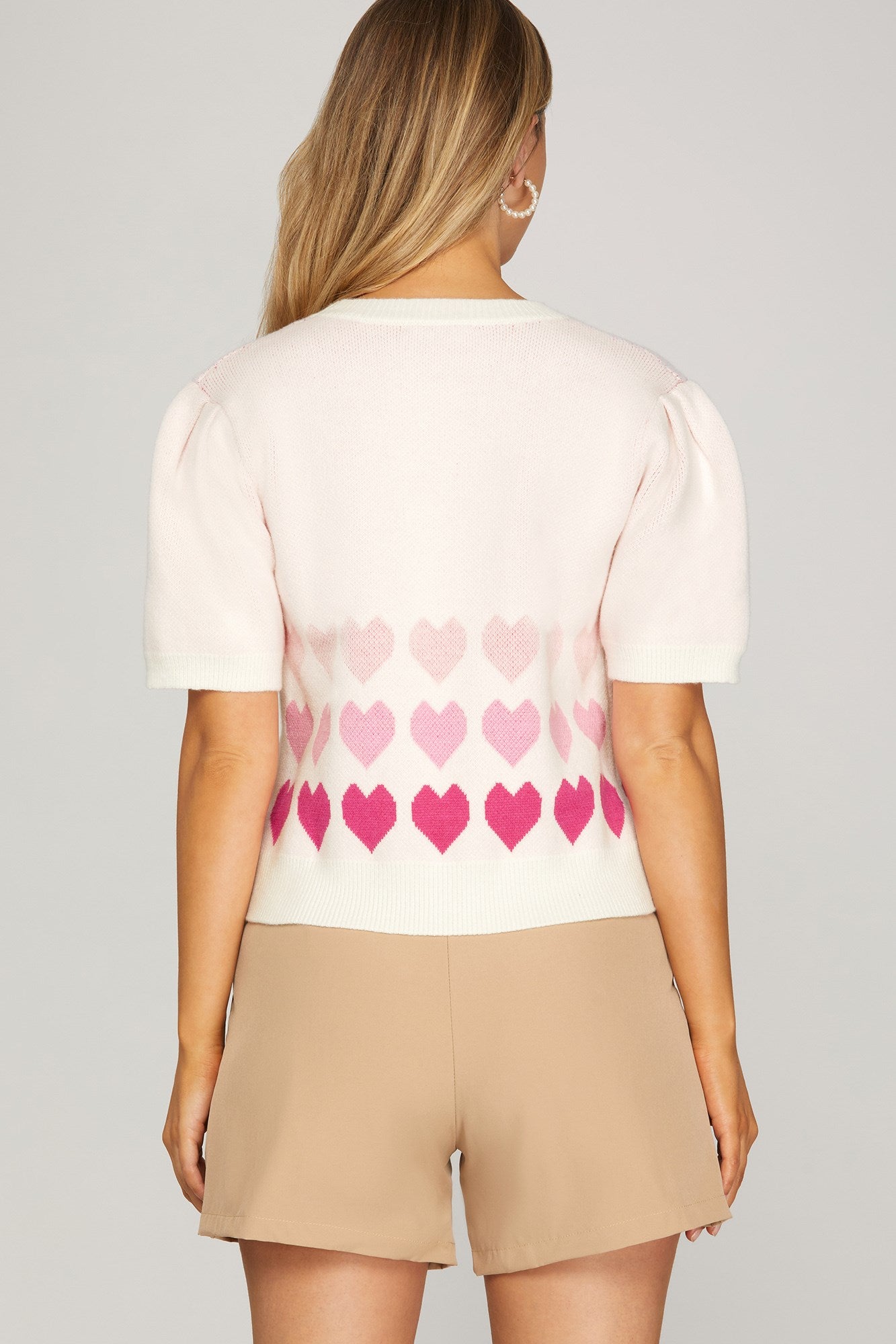 All my Hearts Puff sleeve Sweater