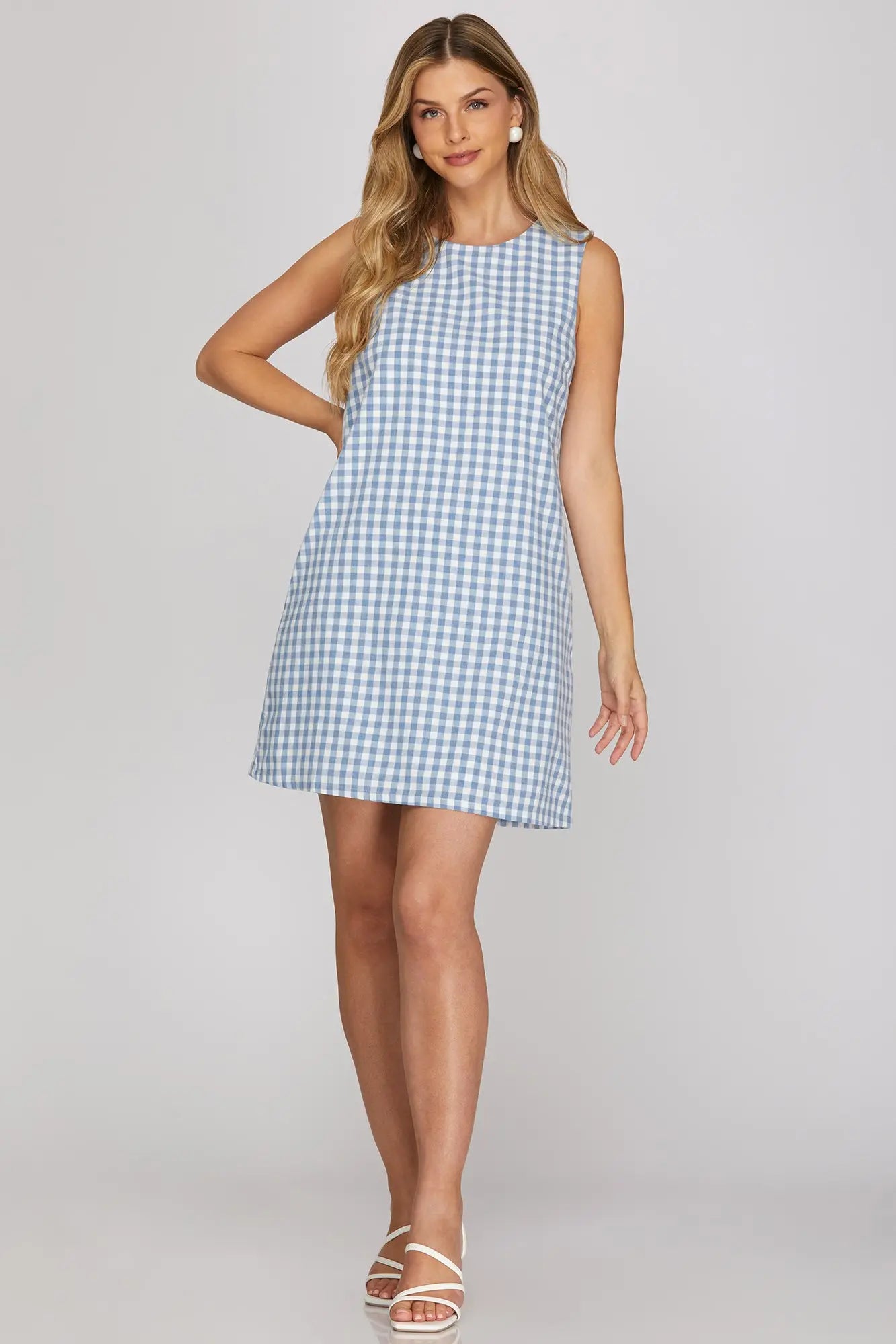 Southern Charms Blue Gingham Check Dress