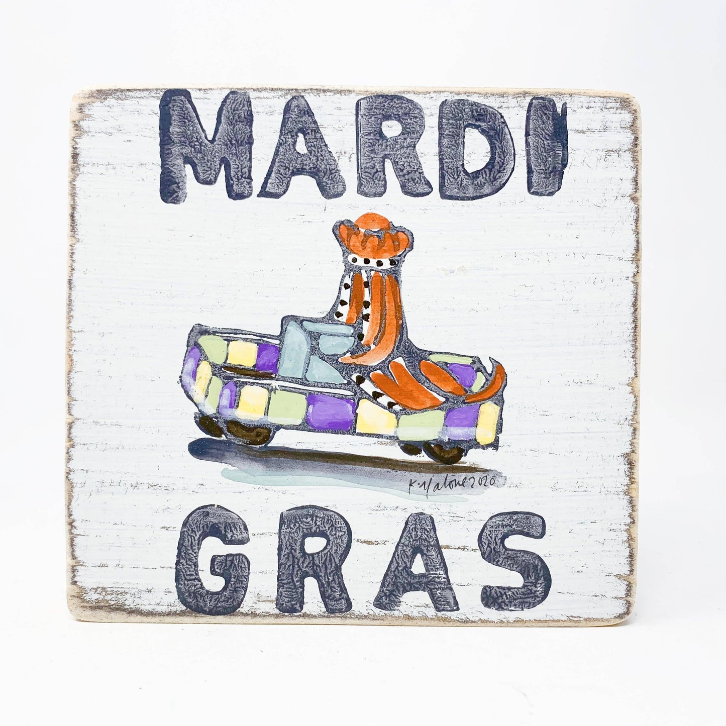Square Wood Signs - Fun Decorative Wall Decor: Parade