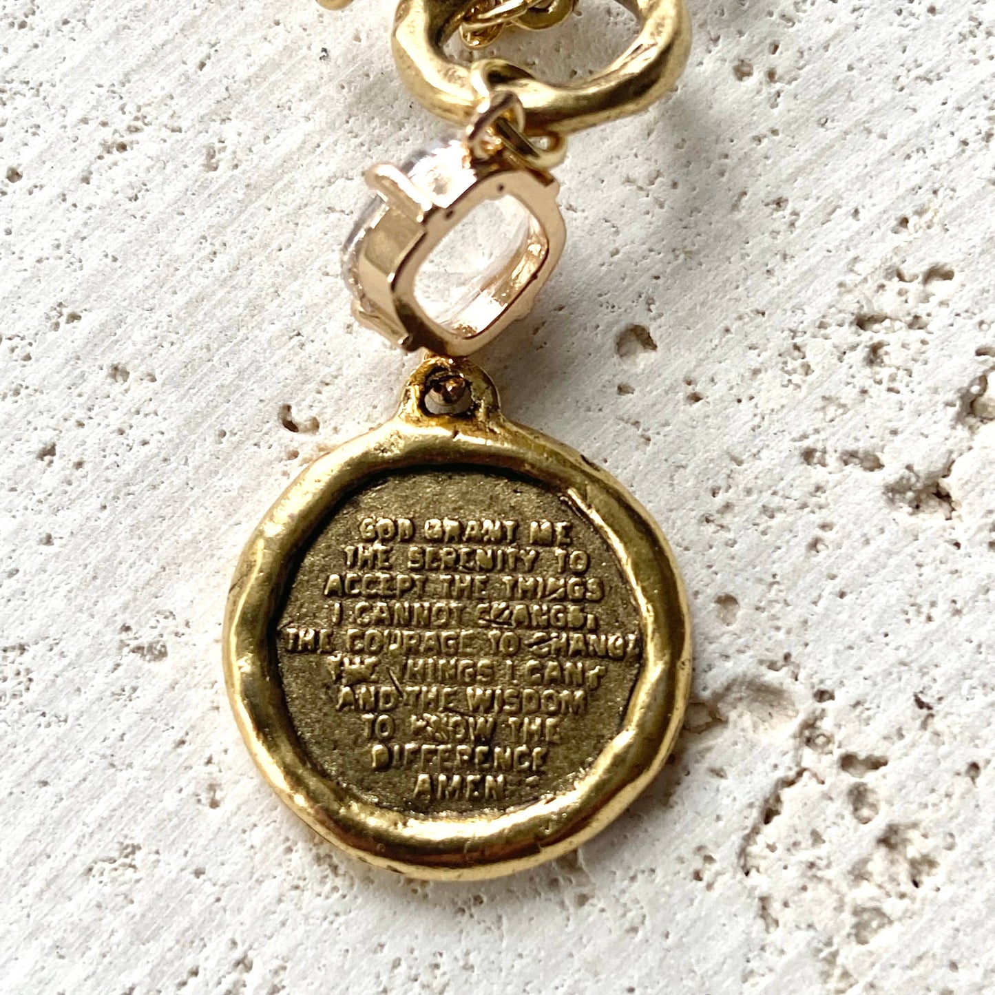 Serenity prayer necklace