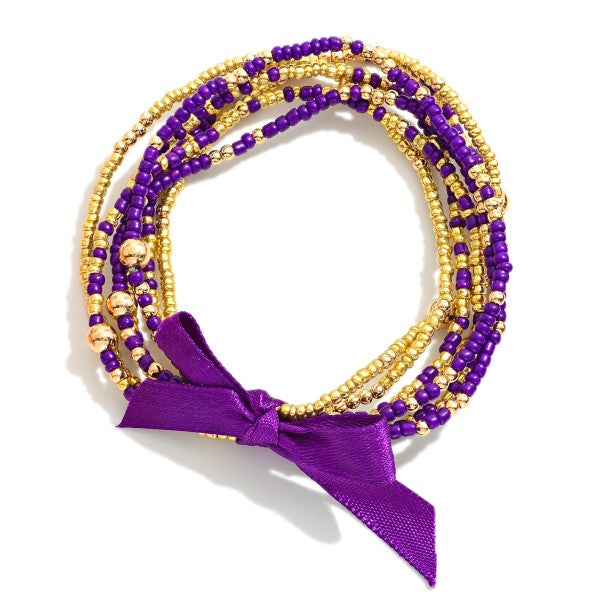 Set of 7 Tigers Game Day Bracelets