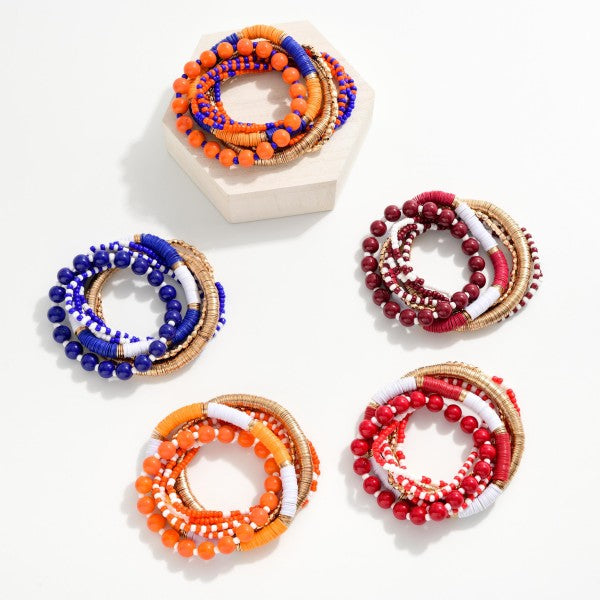 Set of 8 Game Day Bracelets