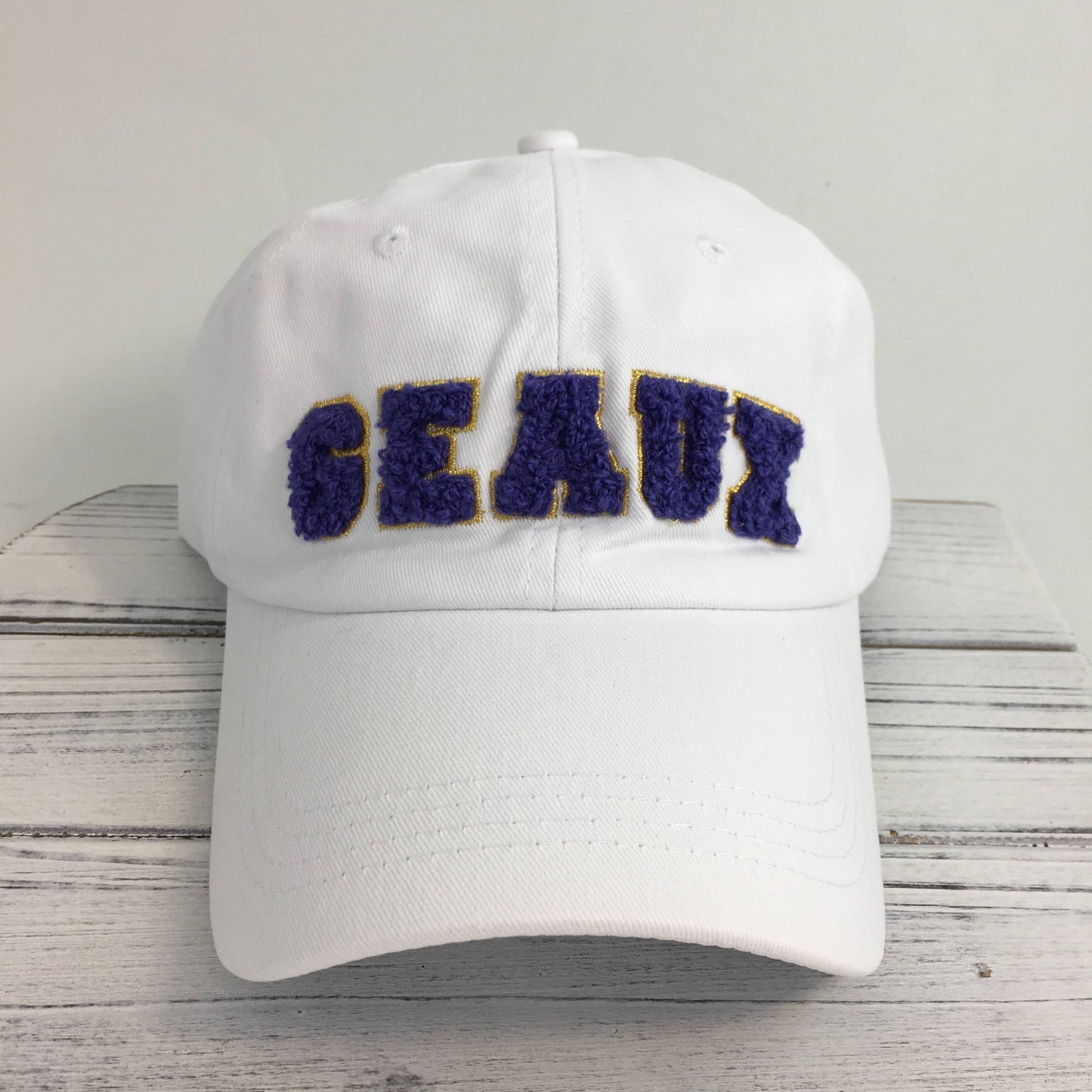 White GEAUX cap white