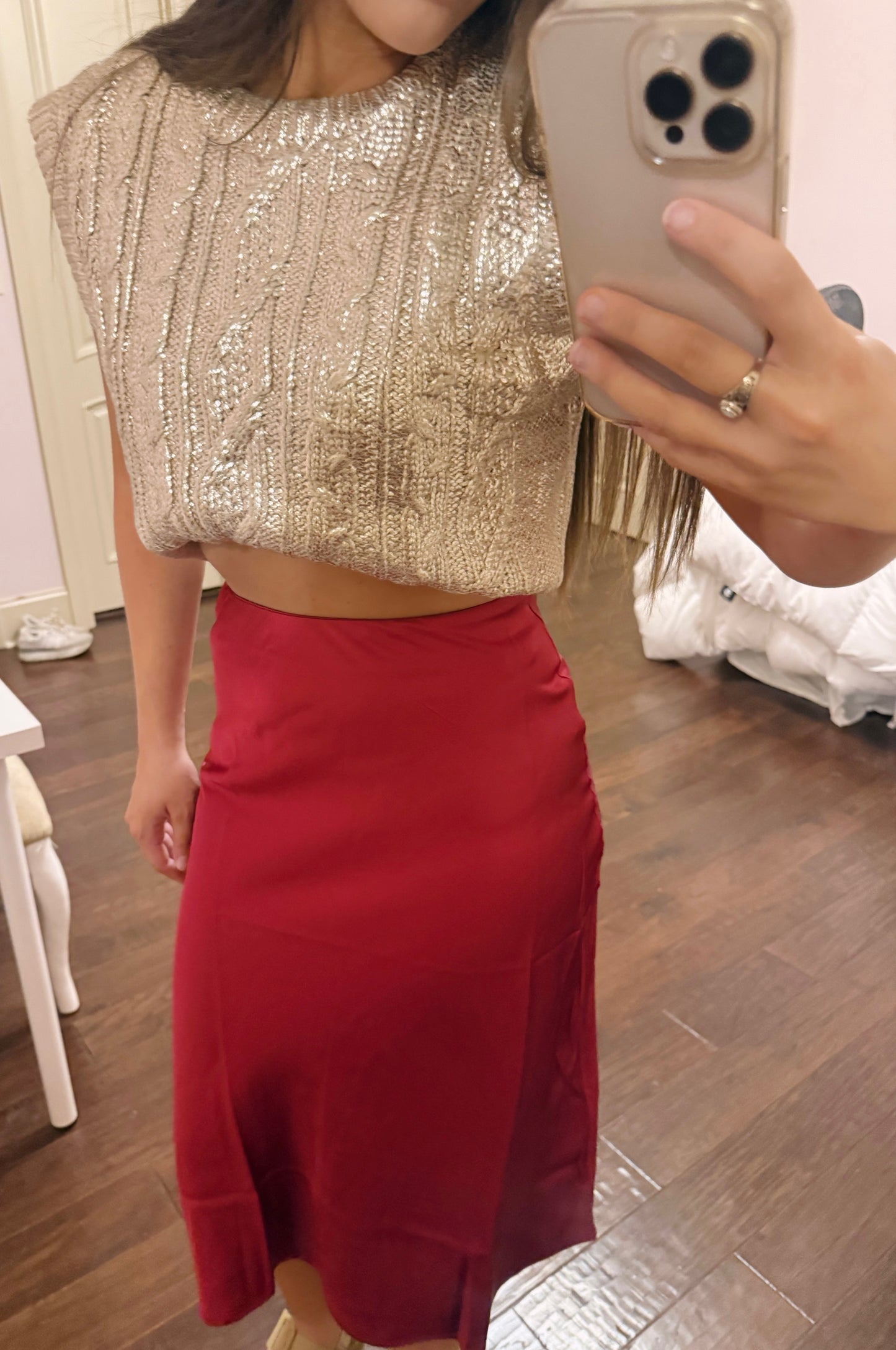 Cc-Satin skirt