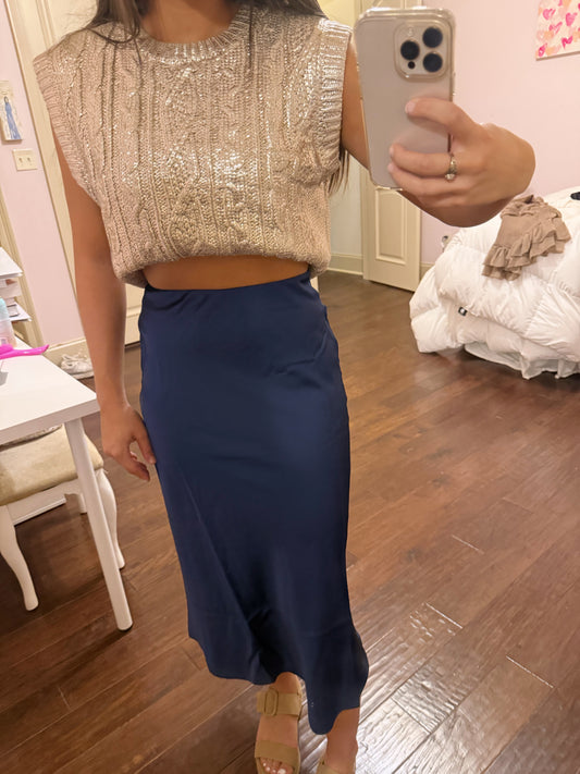 Cc-Satin skirt