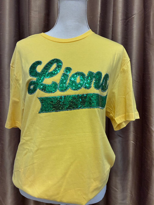 Lions Sequin T shirt