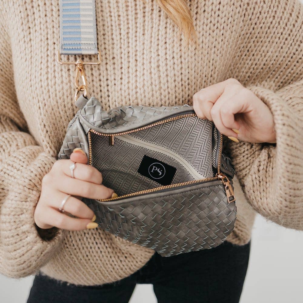 Tan Check - Westlyn Woven Bum Bag