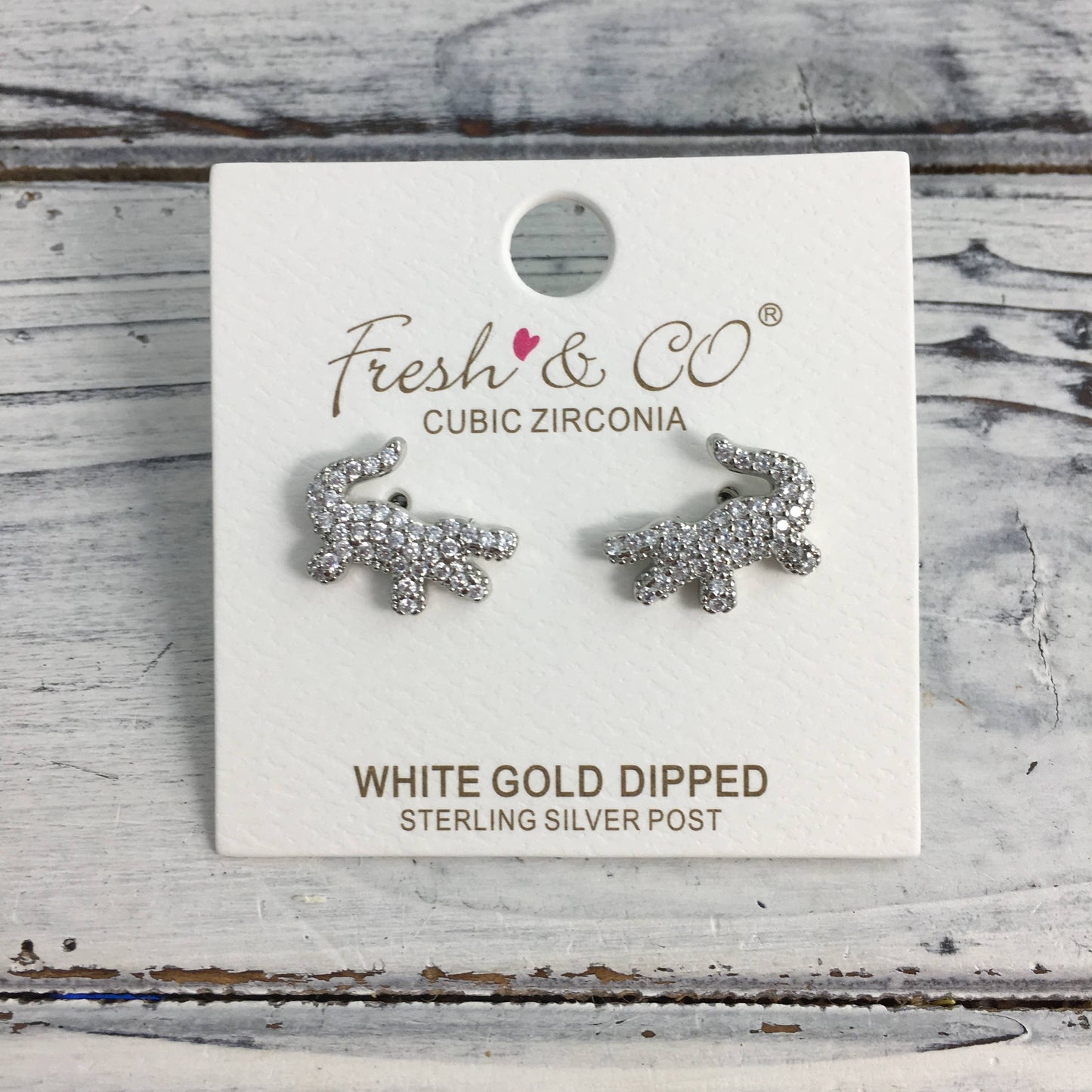 Rhinestone Gator post earrings