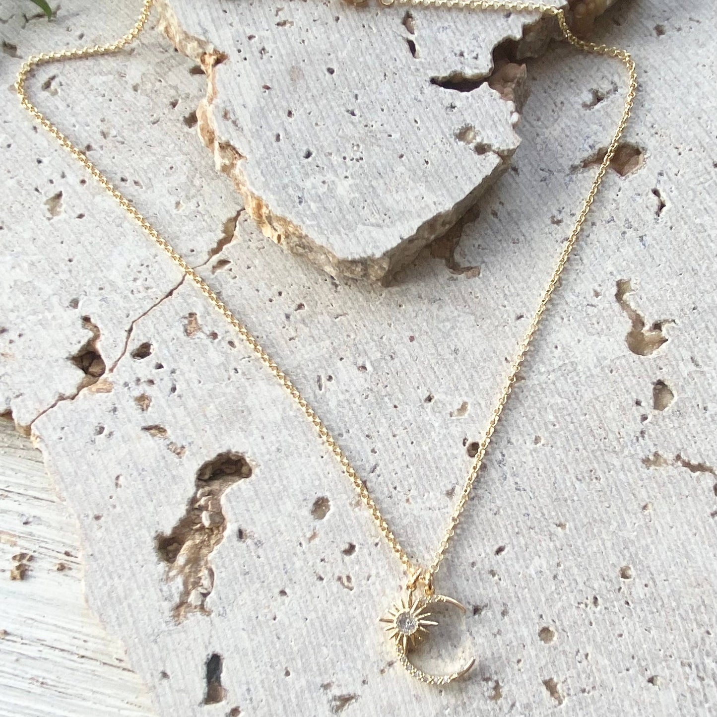 Sun moon celestial boutique charm Necklace salon Jewelry spa