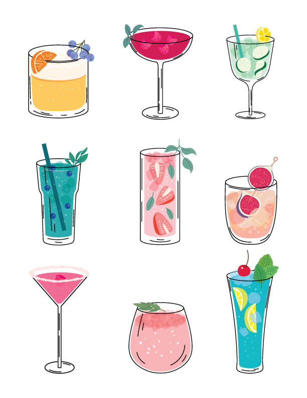Colorful Cocktail Apron
