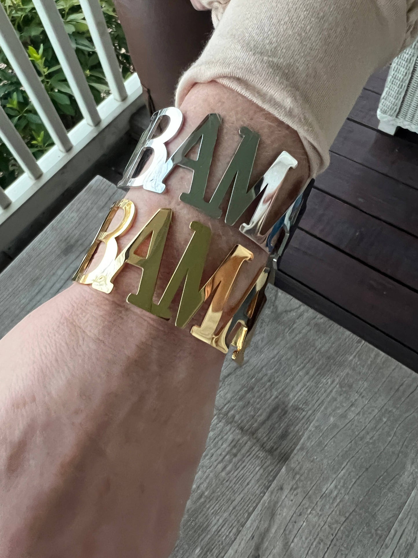 NEW! BAMA Bangle Bracelets Tarnish Resistant All Caps -