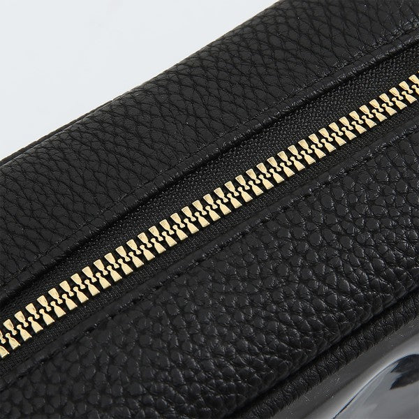 Black Clear Cross Body with Tassel