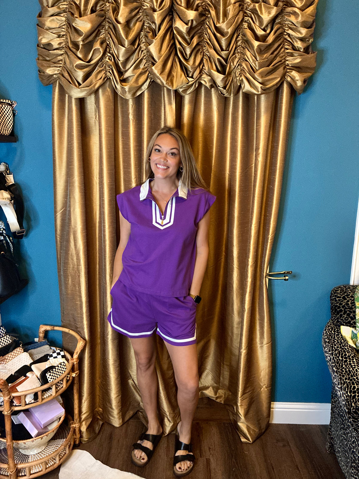 Tigers on the Geaux Purple Shorts Set