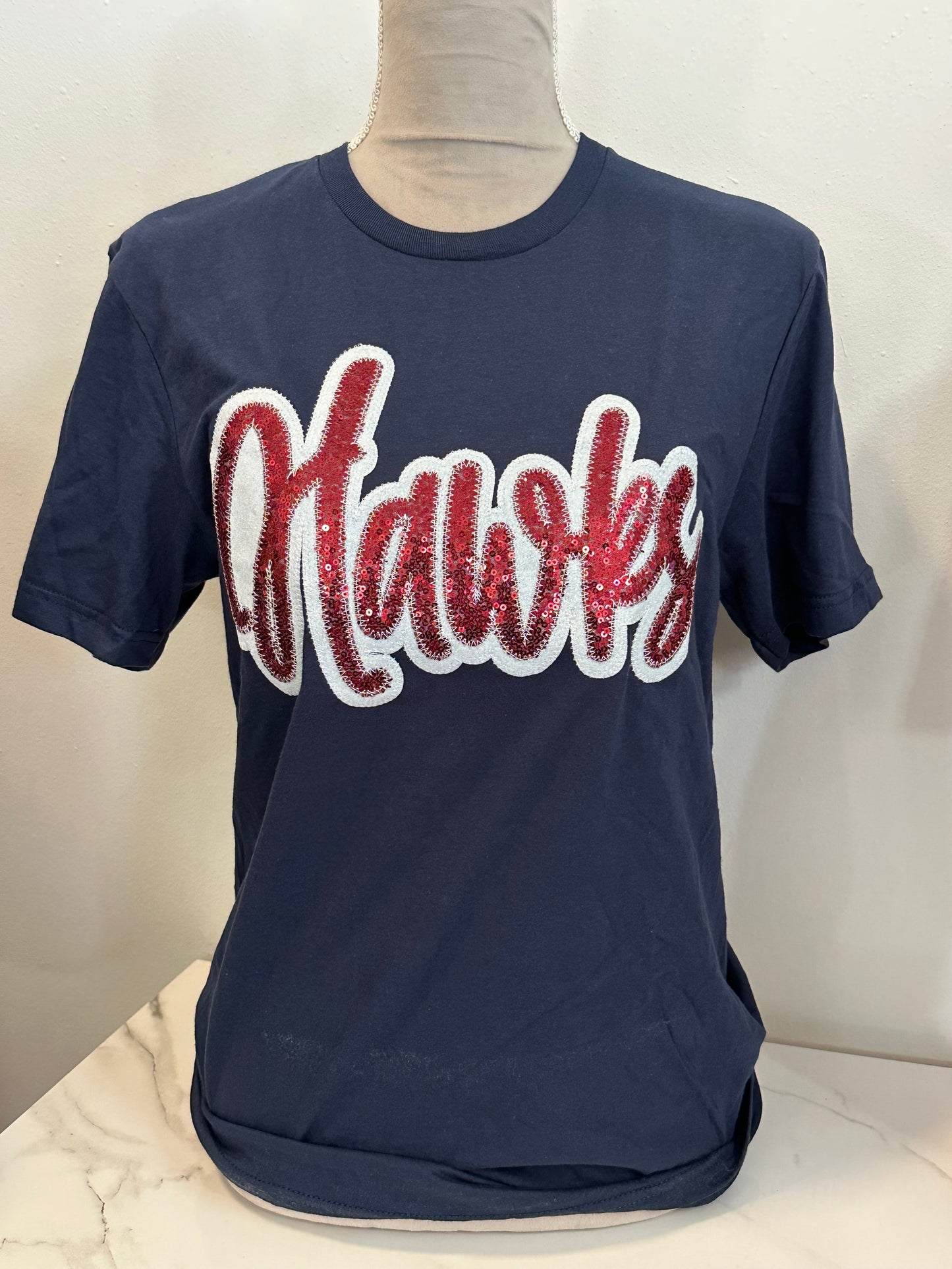 Hawks Short Sleeve Sequin Tshirt