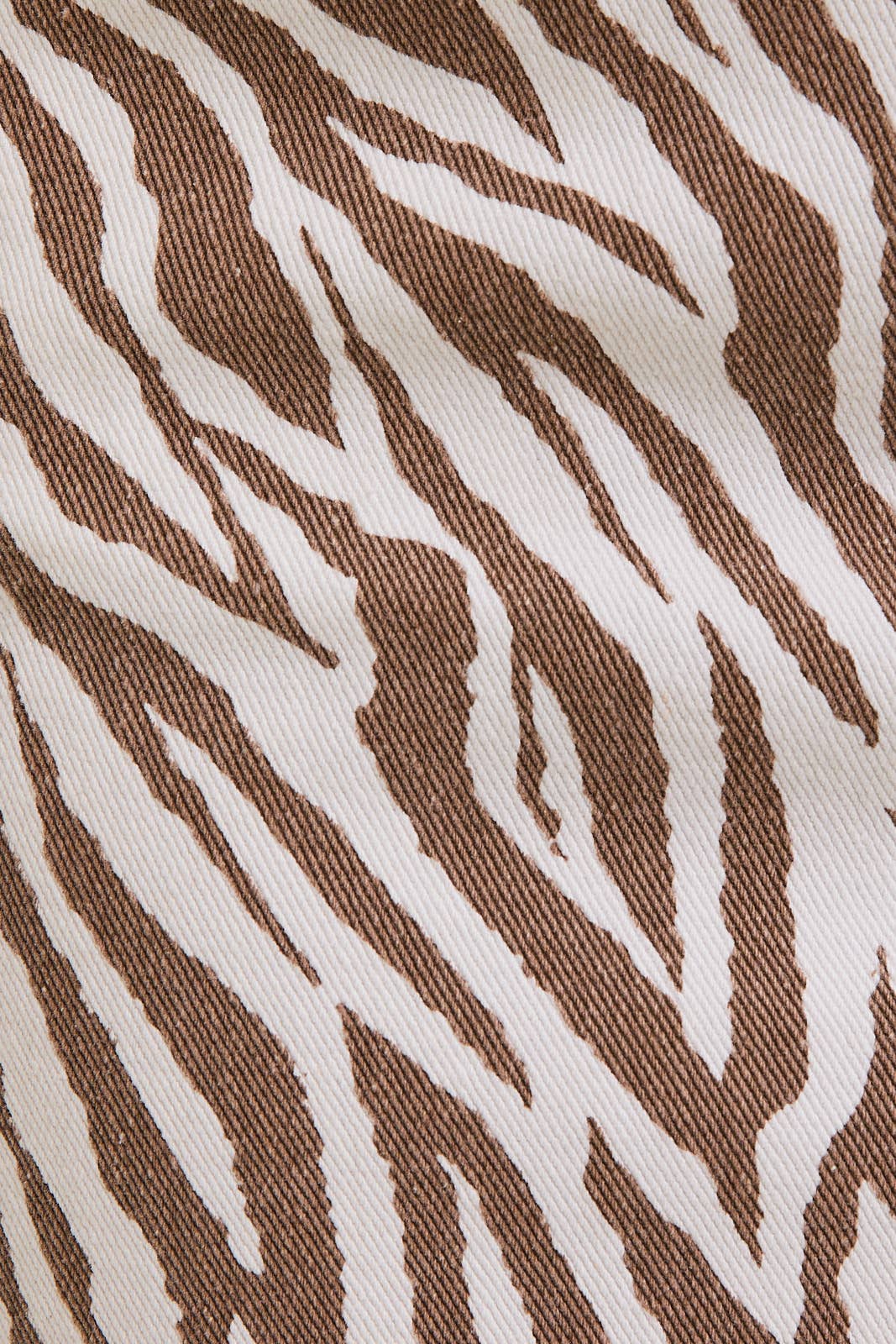 ANIMAL PRINT TWILL MINI SKIRT