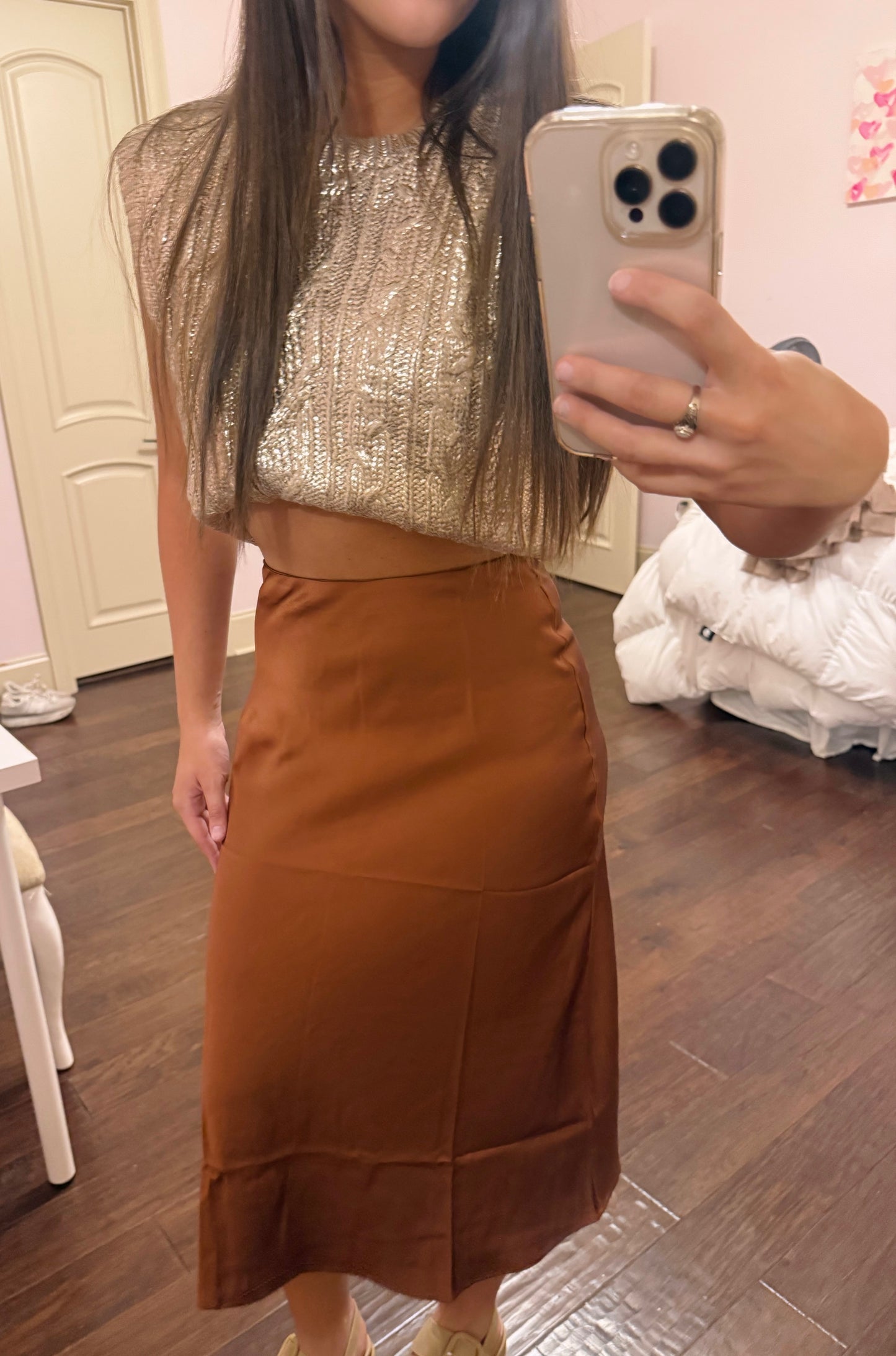 Cc-Satin skirt