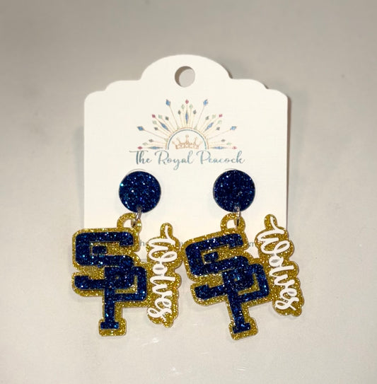 Wolves Dangle Earrings