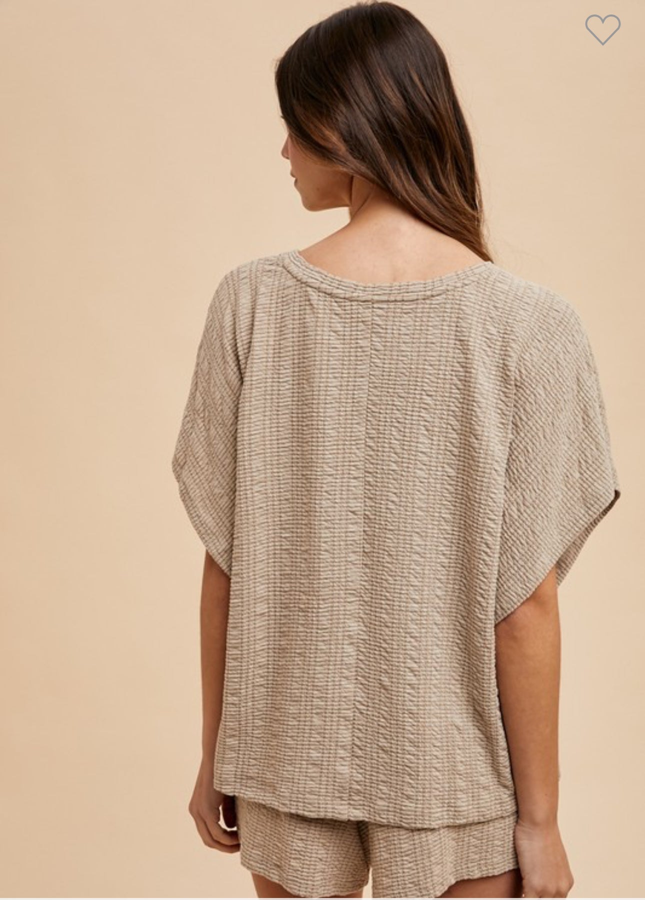 Textured knit loose fit set