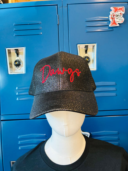 FHS Dawgs School Spirit Hat Glitter