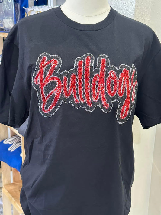 Bulldogs Sequin and Glitter T Shirt